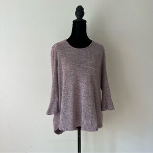 Women’s Dusty Rose Bell Sleeves w/Lace Top. Size M/L